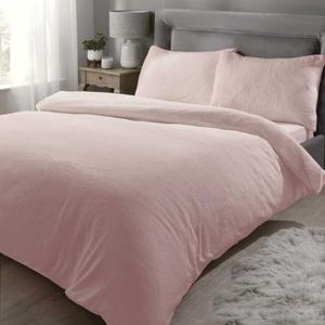 Rapport Home Rapport Teddybeer luxe superzachte warme dekbedovertrek bedset, polyester, roze, tweepersoons