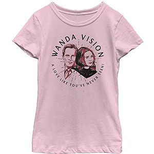 Marvel Wanda Badge, T-shirt voor meisjes, lichtroze, maat S, Lichtroze, S