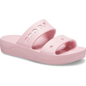 Crocs Baya Plateau Sandaal Klomp voor dames, Bloemblaadje Roze, 42/43 EU