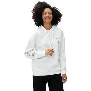Koton Oversized hoodie met lange mouwen voor dames, ecru(010), XL