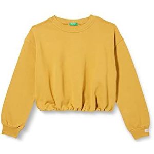 United Colors of Benetton Sweatshirt met lange mouwen voor meisjes, Mosterdgeel P06, 12 Maanden