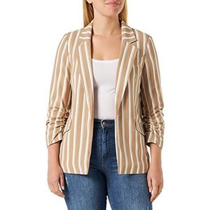 ONLY Damesblazer, Silver Mink/Stripes: cloud Dancer, 38