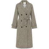 Object Vrouwen OBJKEILY L/S Coat NOOS jas, Sepia/Detail:Check, 44, Sepia/detail: check, 44
