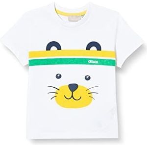 Chicco T-shirt met korte mouwen voor kinderen, wit, normaal voor jongens, Wit, 9 Maanden