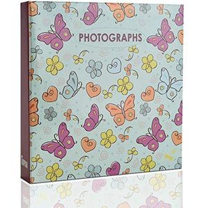 ARPAN Memo Slip in Case Album voor 200 x 4 x 6 Inch / 10x15 cm Foto's, Vlinders, 22 x 21,5 x 4,5 cm