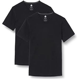 Nur Die 2-pack T-shirt 3D-Flex V-hals dames, zwart, XL, zwart, XL