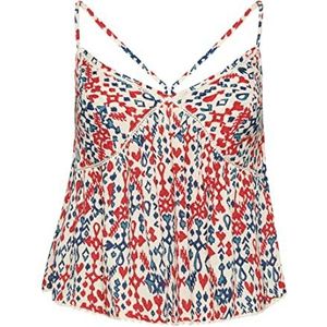 Superdry Vintage Tiered Cami Top W6011561A Love Ikat Red 14 dames, Love Ikat Red, 40