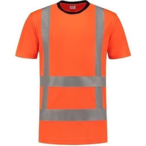 Tricorp 103005 Safety EN ISO 20471 Birdseye T-shirt, 50% polyester/50% polyester, CoolDry, 180 g/m², fluororanje, maat 6XL