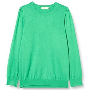 Peppercorn Tana gebreide trui met ronde hals en lange mouwen | groene truien voor dames VK | lente dames truien | maat 20