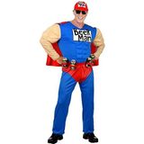 Widmann - Kostuum Super Bier Man Spieroverall met cape, riem met blikjeshouder, basecap, carnaval, themafeest