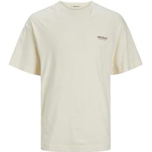 JORMYKONOS GEO Tee SS Crew Neck LN, Botercrème., S