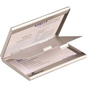 Durable 24332323 Business Card Box Duo, 1 stuk, zilver