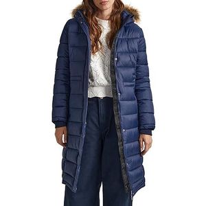 Pepe Jeans Vrouwen May Long Puffer Jacket, Blauw (Dulwich), S