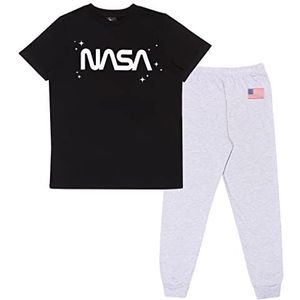 NASA Space Dust Lange pyjama's set, Kinderen, 116-170, Grijs, Officiële Koopwaar