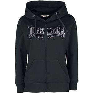 Lonsdale Women's GOLSPIE Hooded Sweatshirt, Black/Lila, XXL