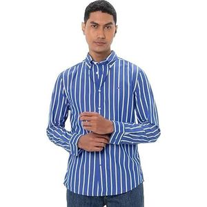Tommy Hilfiger - Klassiek Shirt - Blauw - Katoen