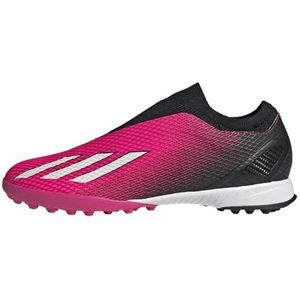 adidas Heren X Speedportal.3 veterloze turf laarzen Sneaker, Shock Pink Zero Metalic Core Zwart, 44 EU