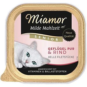 Miamor Milde Maaltijd Senior - Pur & rundvlees gevogelte 16 x 100 g