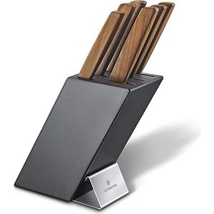 Victorinox, 6.7186.6, Storage + Cutting Boards, Messerblock, mit edlem Holzgriff, Braun, Made in Switzerland,