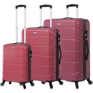 Totto - Harde koffer - Rayatta - Deco Rose - roze - drie koffermaten - interne scheidingswand - Kissing Slider-systeem - polyester voering, Roze, Travel