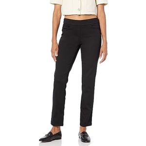 Briggs New York Women's Curvy Cotton Super Stretch Pull On Pant Pants, Black, 18