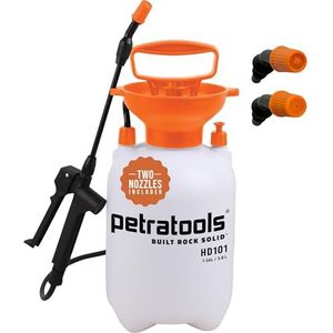 1 Gallon Pompsproeier - HD101 Tuinsproeier met 2 sproeiers inbegrepen, pomp spuitfles, onkruid sproeier, watersproeier, plantensproeier, drukspuit Heavy Duty handpomp spuit