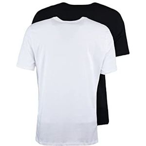 Trendyol Heren Multicolor Heren Basic Slim Fit 100% Katoen 2 Pakket Bicycle Collar Short T-Shirt, Multi Color, 3XL