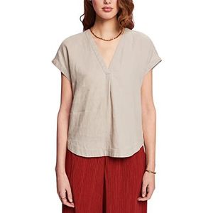 ESPRIT Collection Dames 043EO1F328 blouse, 261/LIGHT Taupe 2, L, 261/Light Taupe 2, L