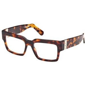GCDS Unisex GD5023 Prescription Eyewear Frames, Dark Havana, 53, Dark Havana, 53