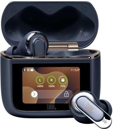 JBL Tour Pro 3, True Wireless Bluetooth Oordopjes met Smart Oplaadcase, 40 uur Batterijduur, True Adaptive Noise Cancelling 2.0 en JBL Spatial 360 Sound met Head Tracking, blauw
