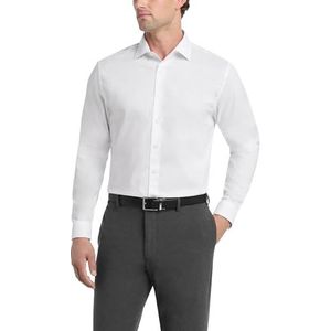 Unlisted by Kenneth Cole mens Slim Fit Solid Dress Shirt, White, 14-14.5 Neck 32-33 Sleeve US