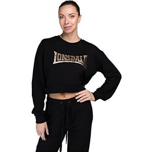 Lonsdale Frauen Rundhals Sweatshirt Cropped CULBOKIE Black/Gold L 117396