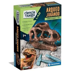Clementoni 55545 Archejugando T-Rex Wetenschapsspel, om je eigen dinosaurusschedel te monteren en de wetenschap van de archeologie te ontdekken, vanaf 7 jaar