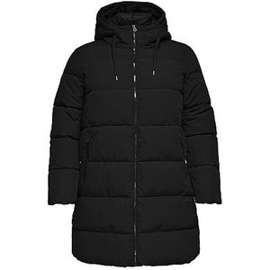 ONLY CARMAKOMA Carnewdolly Long Puffer Coat OTW Noos gewatteerde jas voor dames, zwart, M