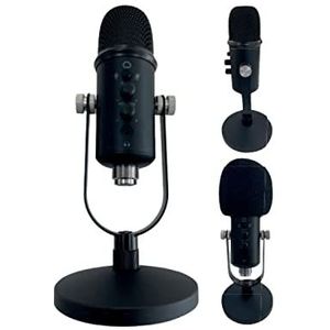 Microfoon – USB-microfoon, snelle verbinding, frequentie 20 Hz - 20 kHz, inclusief houder en 2 m kabel, ideaal voor opnames en streaming