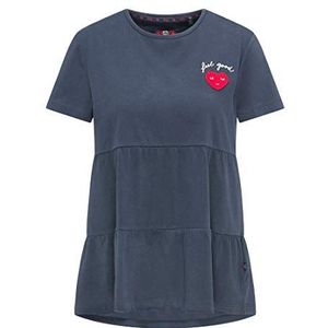 SWIRLY T-shirt voor dames, marineblauw, M