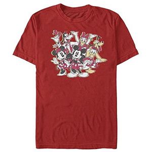 Disney Mickey Classic - Sensational Holiday Unisex Crew neck T-Shirt Red M