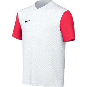 Nike Uniseks-Kind Short Sleeve Top Y Nk Df Tiempo Prem Ii Jsy Ss, Wit/Bright Crimson/Black, DH8389-101, L