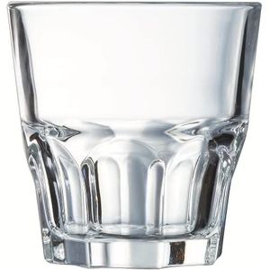 Arcoroc - Collectie Granity – 6 glazen laag 20 cl van gehard glas stapelbaar – modern design, ideaal voor cocktail – gemaakt in Frankrijk – versterkte verpakking, geschikt voor online verkoop
