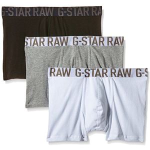 G-STAR RAW Classic Trunk Boxershort voor heren, 3 stuks, meerkleurig (zwart/grijs/grijs/wit), L