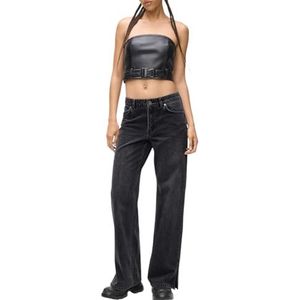 Karl Lagerfeld - Lr Wide Leg - Jeans - Zwart - Lage Taille - Brede Pijpen