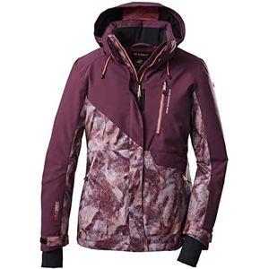 killtec dames Ski-jack/functioneel jack met afritsbare capuchon en sneeuwvanger KSW 145 WMN SKI JCKT, dark plum, 42, 38625-000