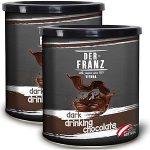 DER-FRANZ Drinking Chocolate with Dark Chocolate, 500 g (2-Pack)