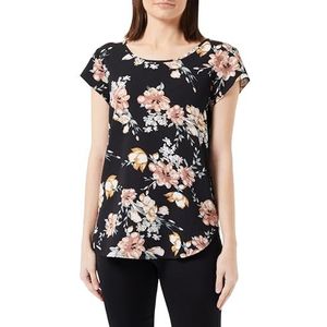 ONLY Dames Onlnova Life Lux S/S Top Aop, Zwart//Aop: ay New Rosie Blossom, 36
