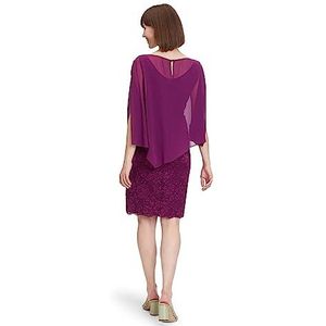 Vera Mont dames cocktailjurk met kant, Real Purple, 52 NL