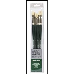 Winsor & Newton 5990606 Winton Set van 5 penselen, voor olieverf, acrylverf en alkydverf
