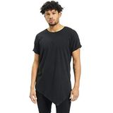 Urban Classics Asymetric Long Tee T-shirt voor heren, Zwart (Zwart 7), XL