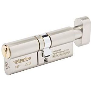 Sterling ETD4060 TS007 3 Sterpolitie Goedgekeurd Door Ontwerp Euro Deurcilinder, Dual Finish Messing & Satijn Nikkel