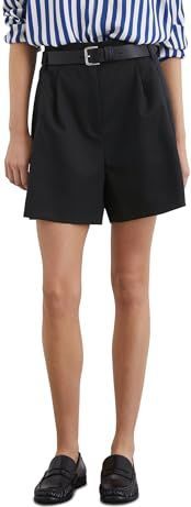 Regular fit bermuda met bandplooien