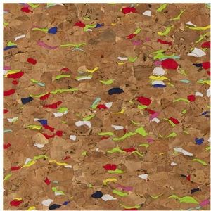 Craftelier - Kurk-effect stof voor het binden van fotoalbums of verzamelalbums, karton en andere knutselwerken | Afmeting ca. 35 x 50 x 0,05 cm - kurk Colour Splash